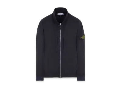 Stone Island 66953 Recycled Stretch Nylon Twill Garment Dyed Track Top - 23FW "Navy Blue"