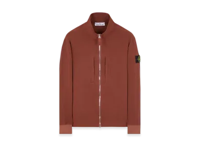 Stone Island 66953 Recycled Stretch Nylon Twill Garment Dyed Track Top - 23FW "Chestnut Brown"