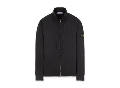 Stone Island 66953 Recycled Stretch Nylon Twill Garment Dyed Track Top - 23FW "Black"