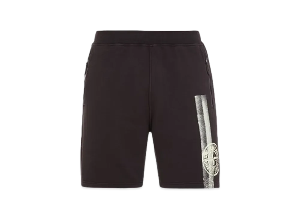 Stone Island 66865 Stripes Three Print Loose Fit Bermuda Shorts - 24SS "Black"