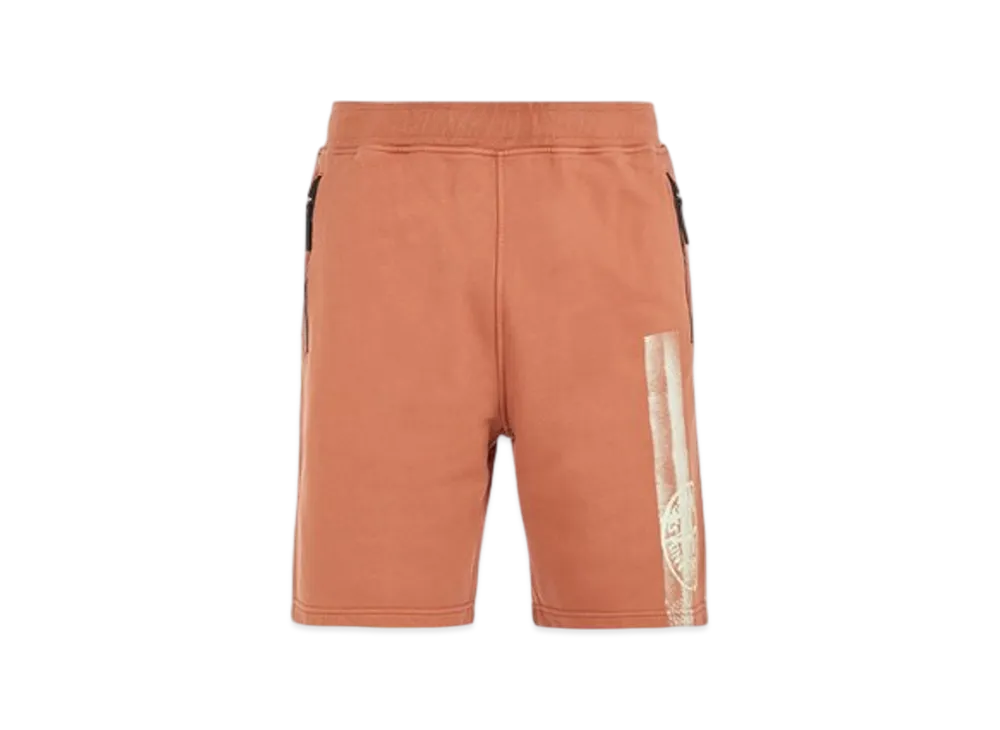 Stone Island 66865 Stripes Three Print Loose Fit Bermuda Shorts - 24SS "Rust"