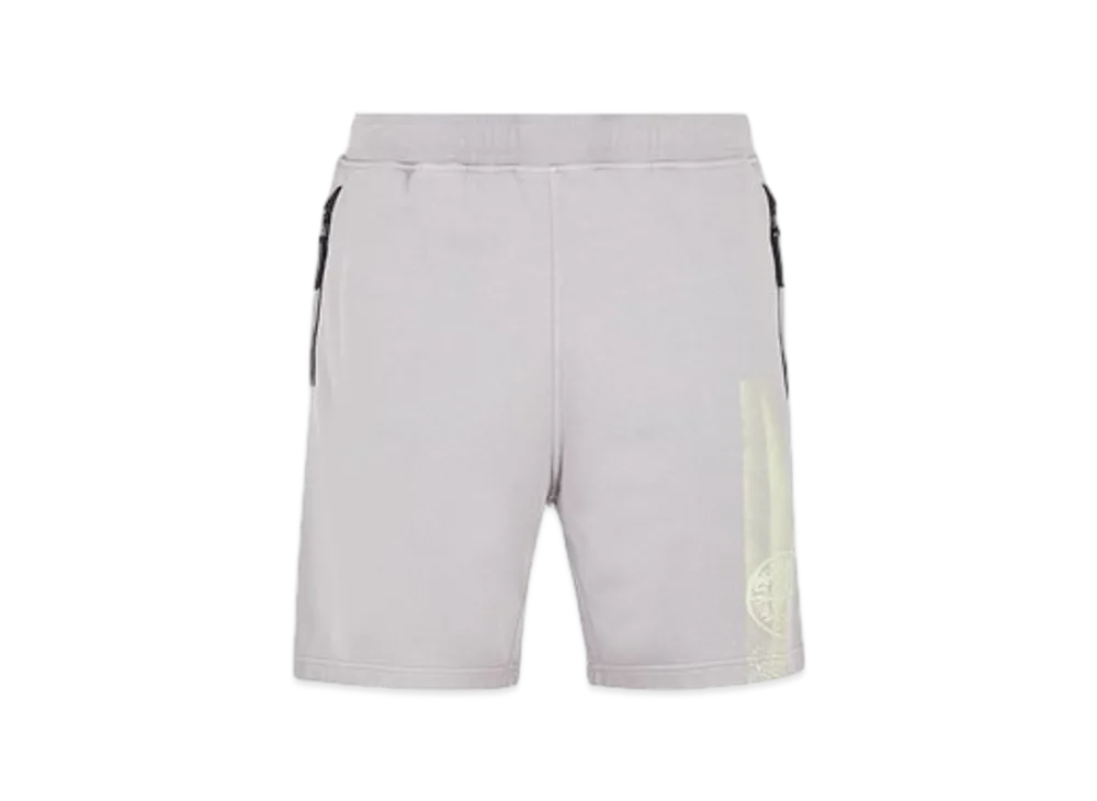 Stone Island 66865 Stripes Three Print Loose Fit Bermuda Shorts - 24SS "Dust Grey"