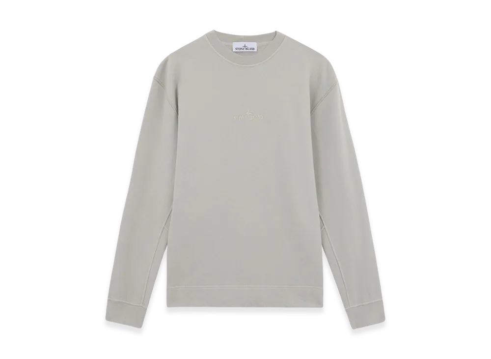 Stone Island 66720 Brushed Organic Cotton Fleece Oversized Fit Crewneck Sweatshirt - 24FW "Grey"