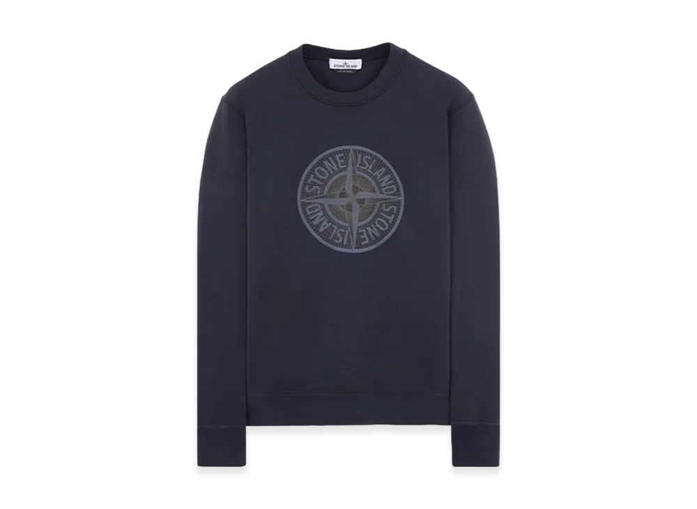 Stone Island 66559 Industrial One Print Crewneck Sweatshirt - 23FW "Navy Blue"