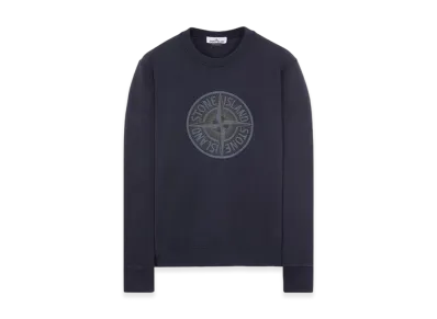 Stone Island 66559 Industrial One Print Crewneck Sweatshirt - 23FW "Navy Blue"
