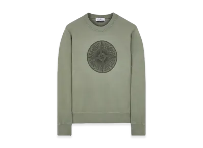 Stone Island 66559 Industrial One Print Crewneck Sweatshirt - 23FW "Sage Green"