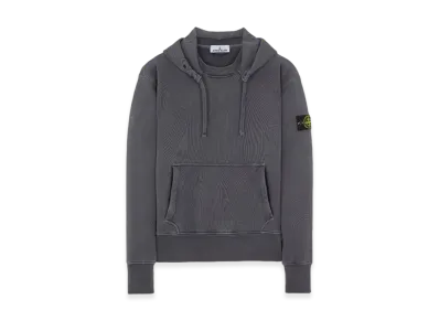 Stone Island 66455 Heavy Textured Fleece Garment Dyed Hooded Sweatshirt - 23FW "Lead"