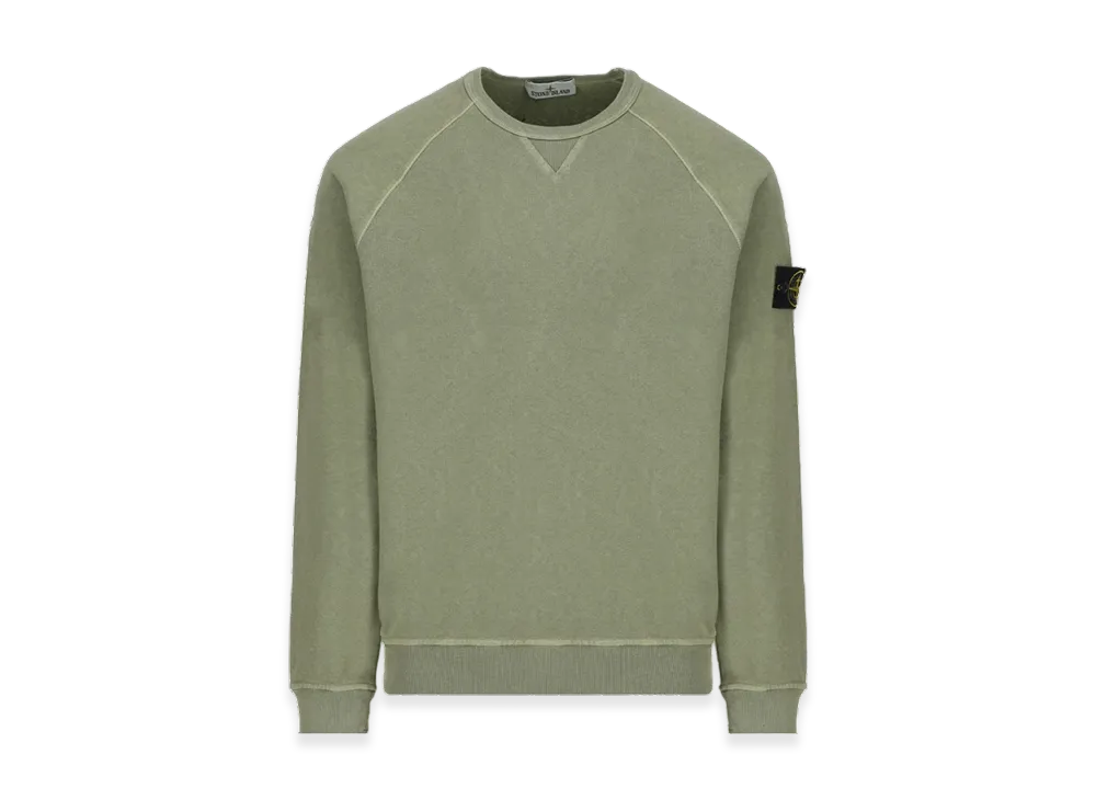 Stone Island 66360 Old Treatment Crewneck Sweatshirt - 23SS "Sage Green"