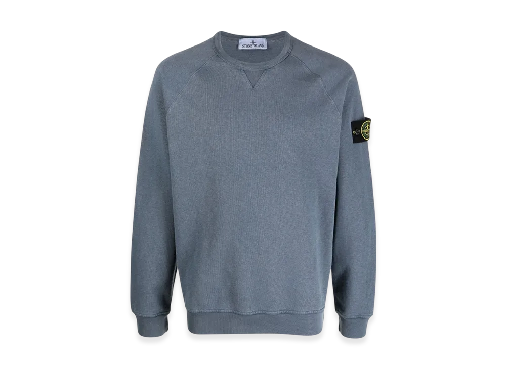 Stone Island 66360 Old Treatment Crewneck Sweatshirt - 23SS "Avio Blue"