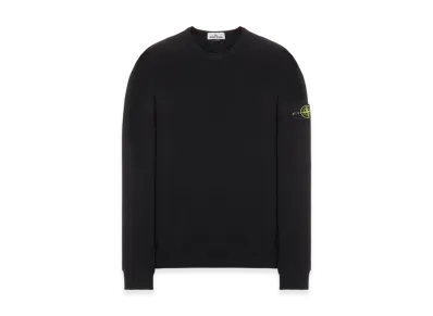 Stone Island 66360 Garment Dyed Malfile Fleece Crewneck Sweatshirt - 22SS "Black"