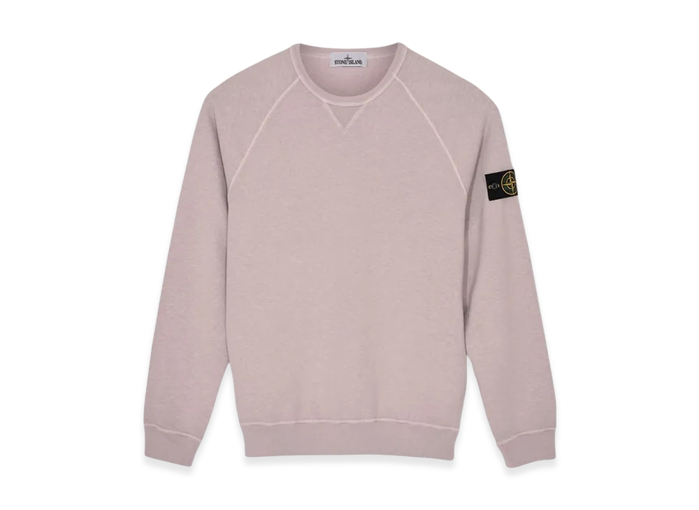 Stone Island 66360 Garment Dyed Malfile Fleece Crewneck Sweatshirt - 22SS "Rose Quartz"