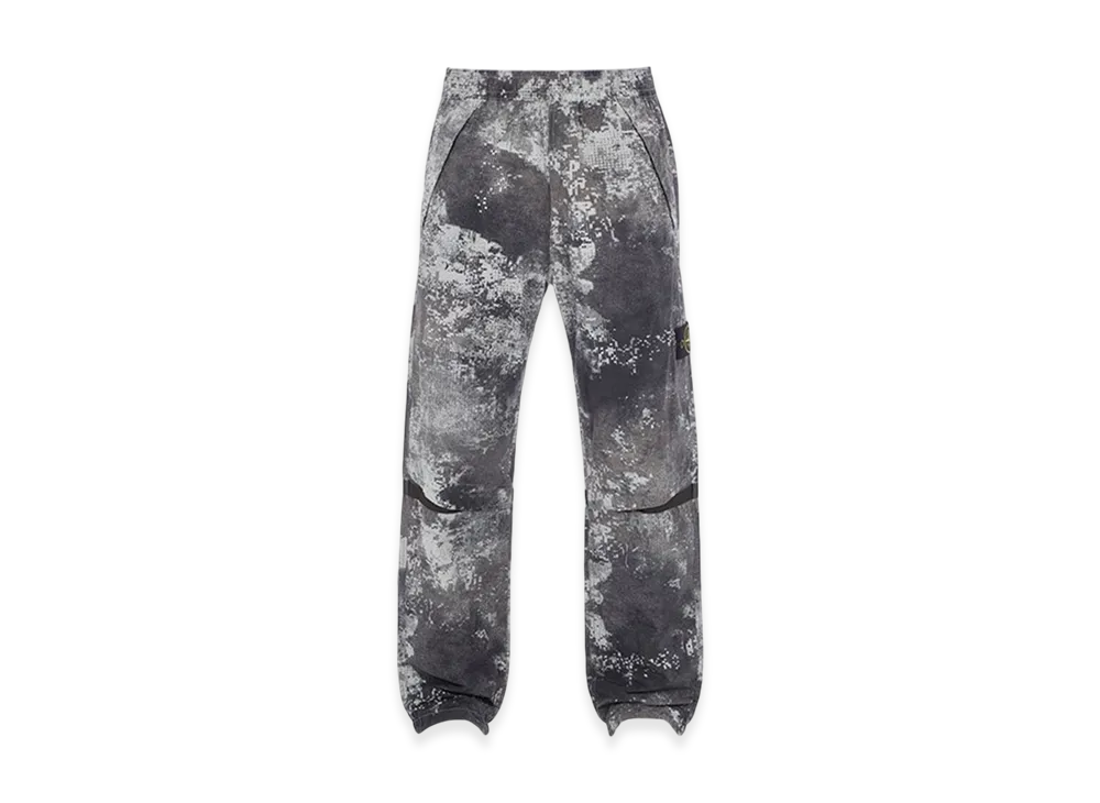 Stone Island 662E1 Dissolving Grid Camo on Econyl Regenerated Nylon Loose Fit Pants - 24SS "Grey"