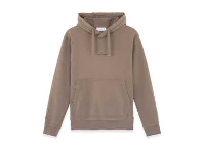 Stone Island 66283 Cotton Fleece Sweatshirt with Institutional Two Print - 24FW "Walnut Brown"