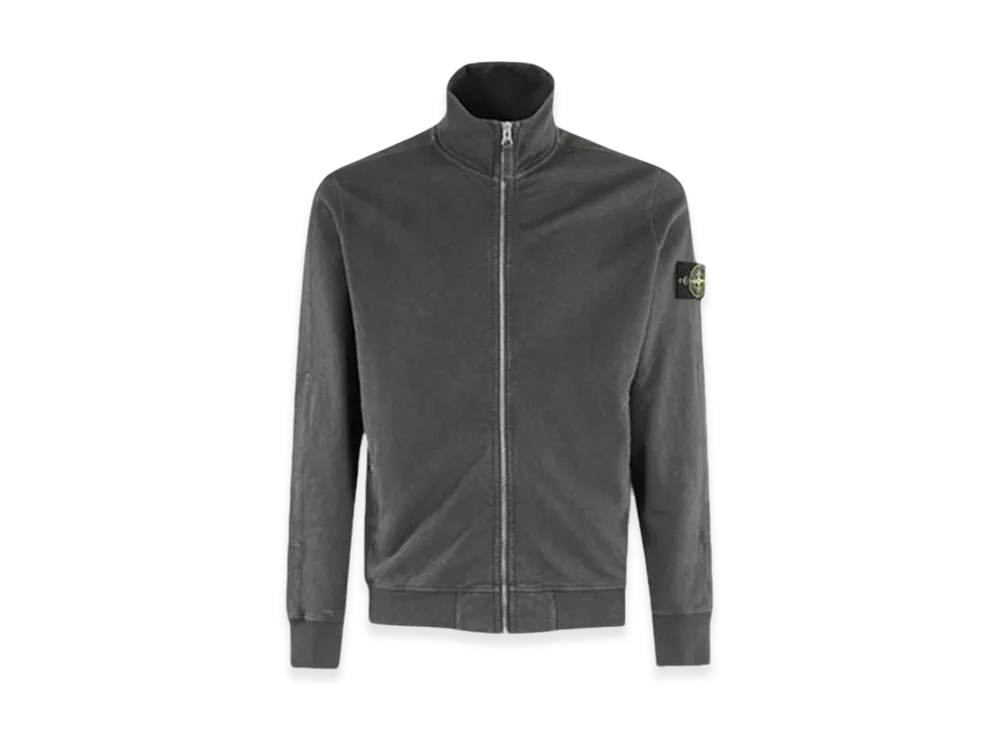 Stone Island 65960 Old Treatment Fleece Track Top - 24SS "Steel Grey"