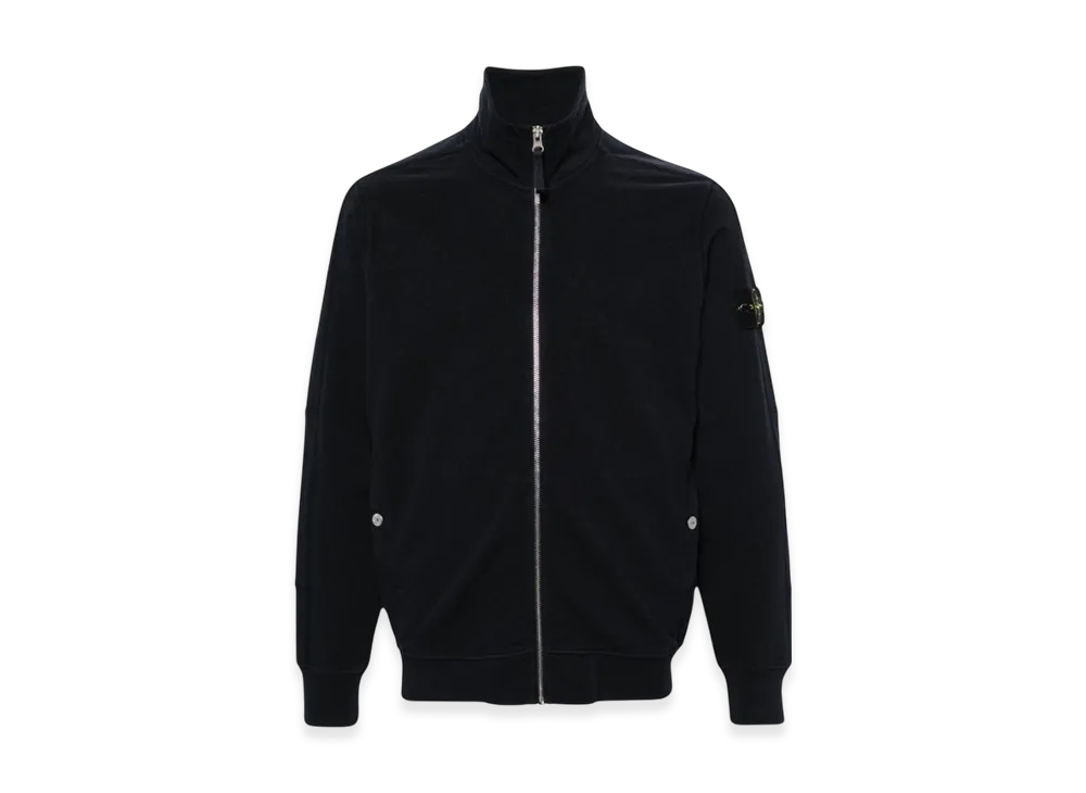 Stone Island 65960 Old Treatment Fleece Track Top - 24SS "Navy Blue"