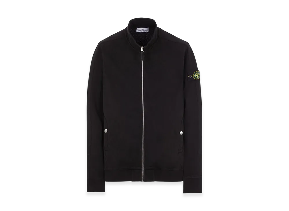 Stone Island 65960 Old Treatment Fleece Track Top- 24SS "Black"