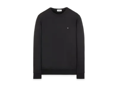 Stone Island 65735 Organic Cotton Polyester Seaqual Yarn Fleece Sweatshirt - 21FW "Black"