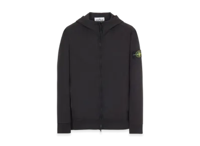 Stone Island 656Q1 Heavy Cotton 82/22 Garment Dyed Full Zip Hooded Sweatshirt - 22SS "Black"