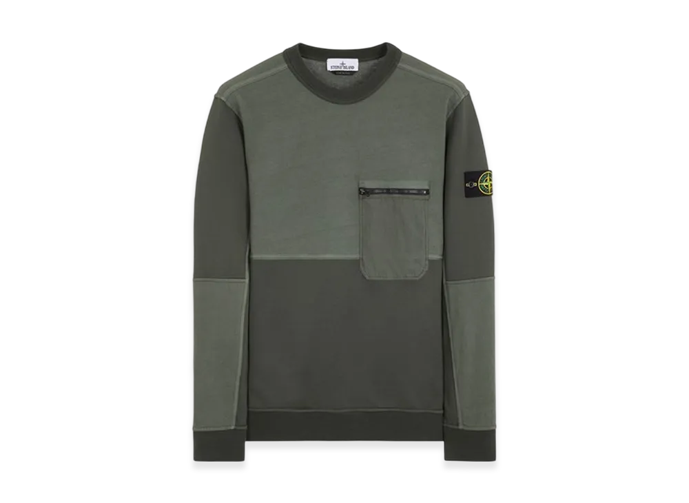 Stone Island 65677 Light Crewneck Sweatshirt - 24SS "Musk Green"