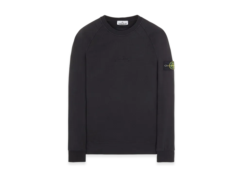 Stone Island 655Q1 Heavy Cotton 82/22 Garment Dyed Crewneck Sweatshirt - 22SS "Black"