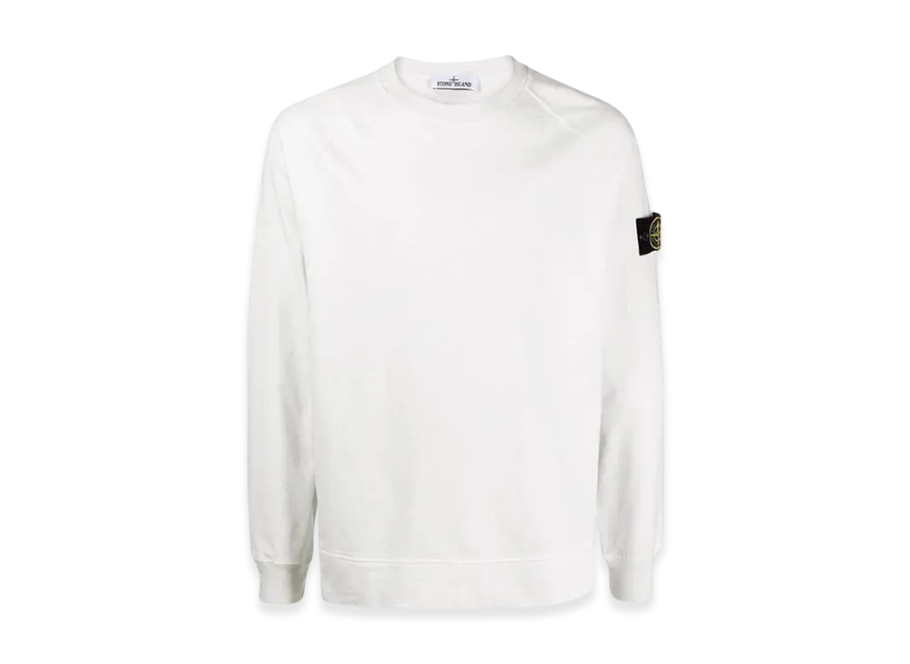 Stone Island 655Q1 Heavy Cotton 82/22 Garment Dyed Crewneck Sweatshirt- 22SS "White"