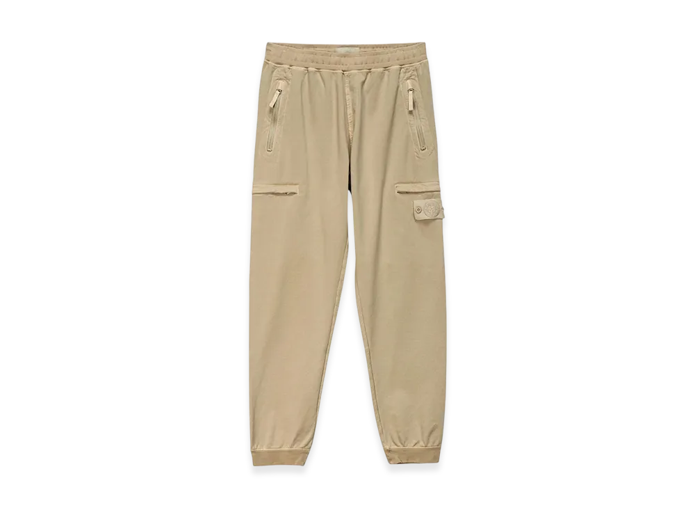 Stone Island 655F3 Ghost Piece Cotton Stretch Fleece Pants - 21SS "Beige"