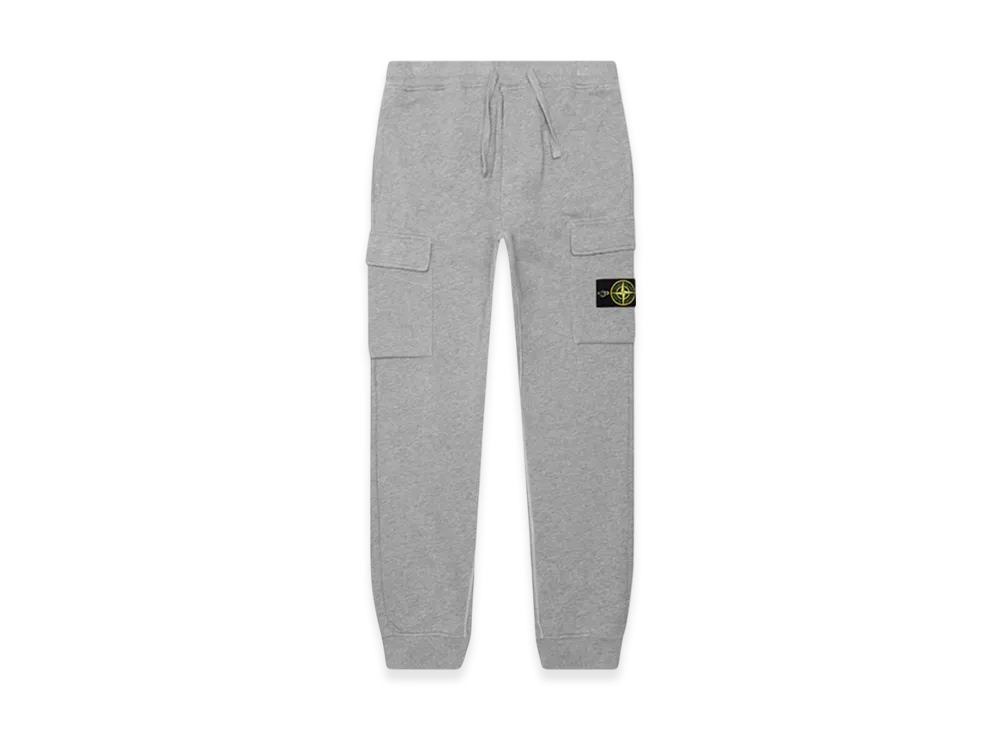 Stone Island 64751 Cotton Fleece Garment Dyed Jogging Pants - 22SS "Melange Grey"