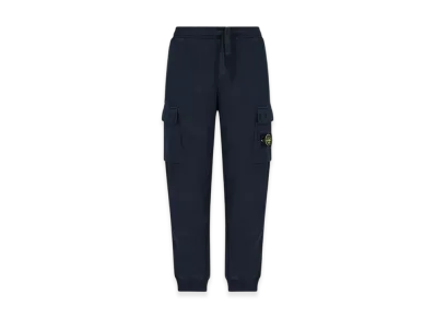 Stone Island 64720 Cotton Fleece Garment Dyed Cargo Pants - 22FW "Navy Blue"