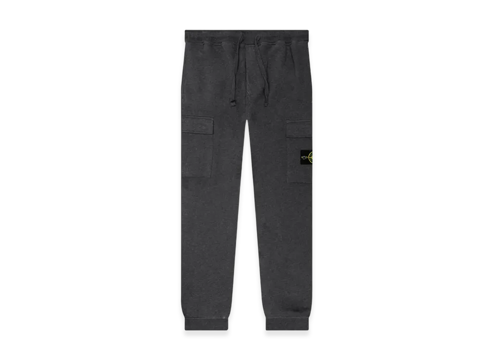 Stone Island 64720 Cotton Fleece Garment Dyed Cargo Pants - 22FW "Charcoal"