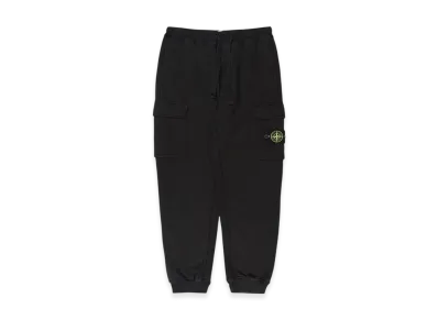 Stone Island 64720 Cotton Fleece Garment Dyed Cargo Pants - 22FW "Black"