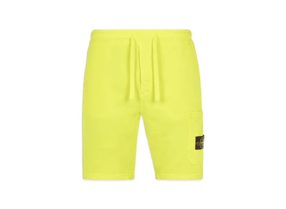 Stone Island 64651 Regular Fit Cargo Bermuda Shorts - 24SS "Neon Yellow"