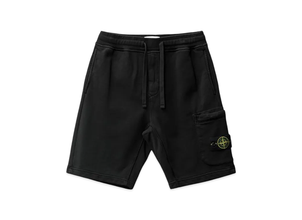 Stone Island 64651 Fleece Bermuda Shorts - 24SS "Black"