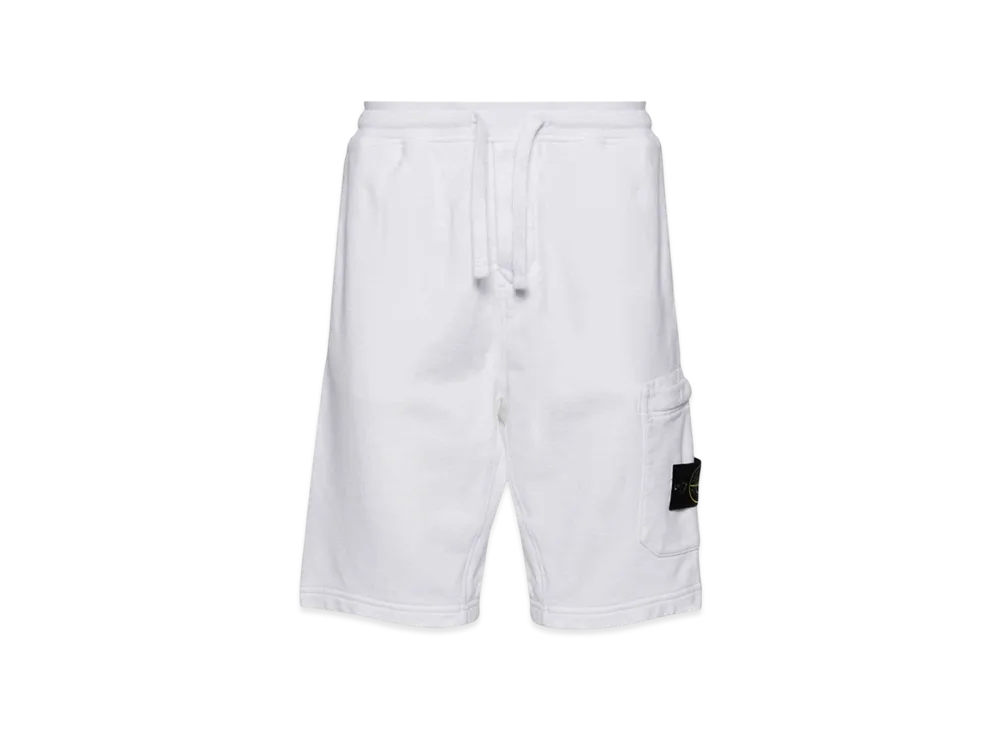Stone Island 64651 Fleece Bermuda Shorts - 24SS "White"