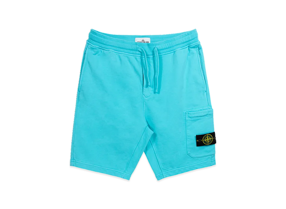 Stone Island 64651 Fleece Bermuda Shorts - 23SS "Turquoise"