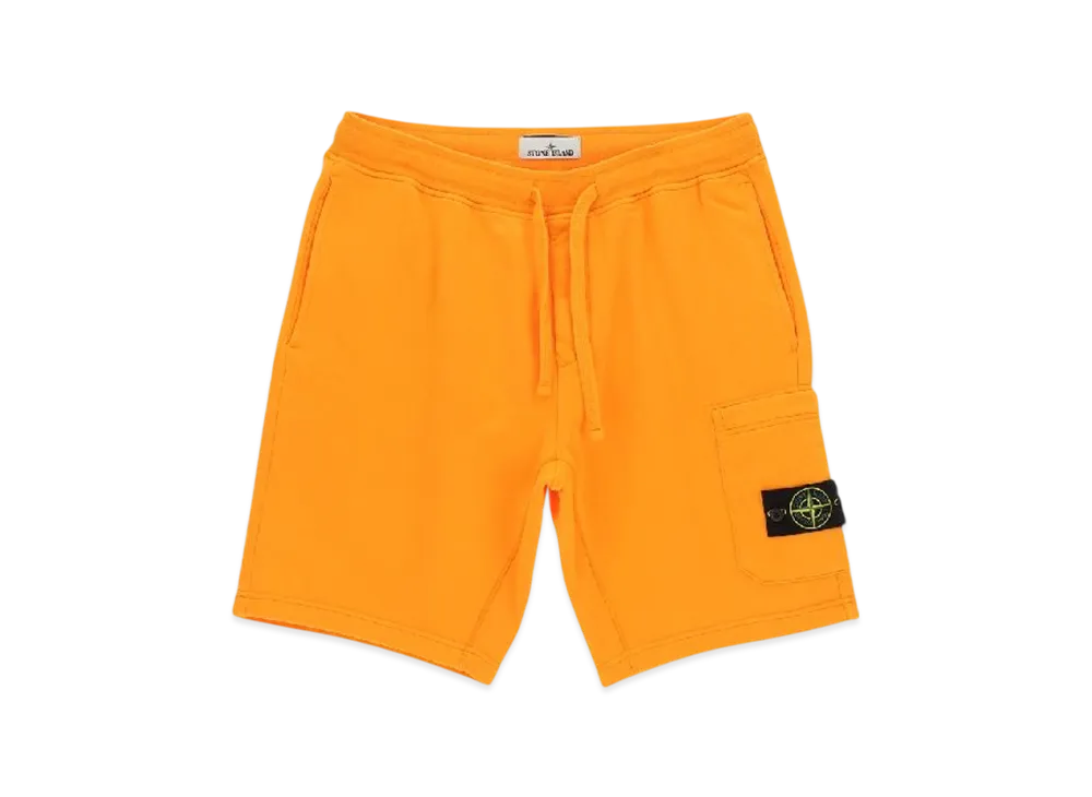 Stone Island 64651 Fleece Bermuda Shorts - 23SS "Orange"