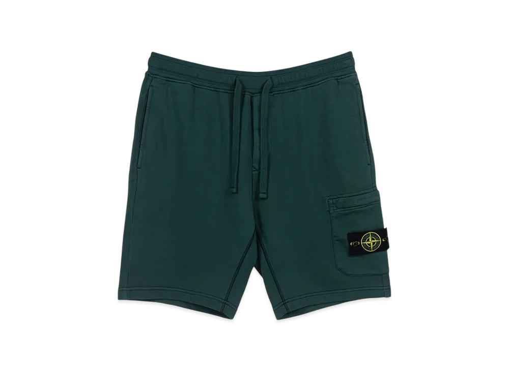 Stone Island 64651 Fleece Bermuda Shorts - 23SS "Bottle Green"