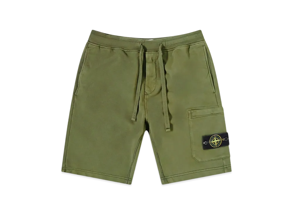 Stone Island 64651 Fleece Bermuda Shorts - 22SS "Olive Green"