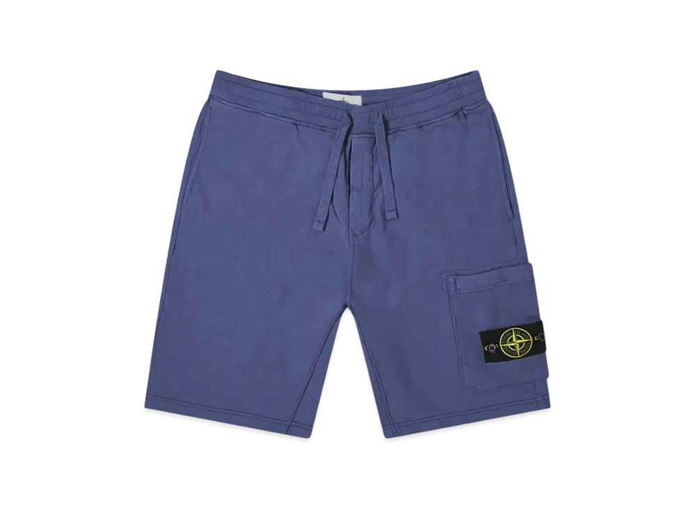 Stone Island 64651 Fleece Bermuda Shorts - 21SS "Avio Blue"