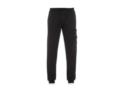 Stone Island 64551 Garment Dyed Cotton Fleece Cargo Sweatpants - 23FW "Black"