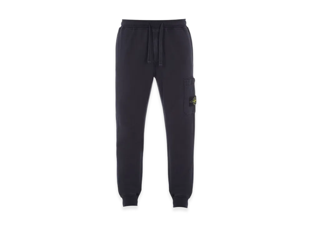 Stone Island 64551 Garment Dyed Cotton Fleece Cargo Sweatpants - 23FW "Navy Blue"