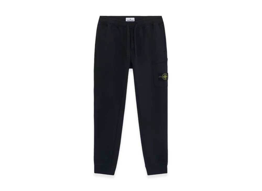 Stone Island 64551 Cotton Fleece Slim Fit Cargo Jogging Pants - 24FW "Navy Blue"