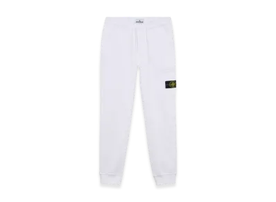Stone Island 64551 Cotton Fleece Slim Fit Cargo Jogging Pants - 24FW "White"