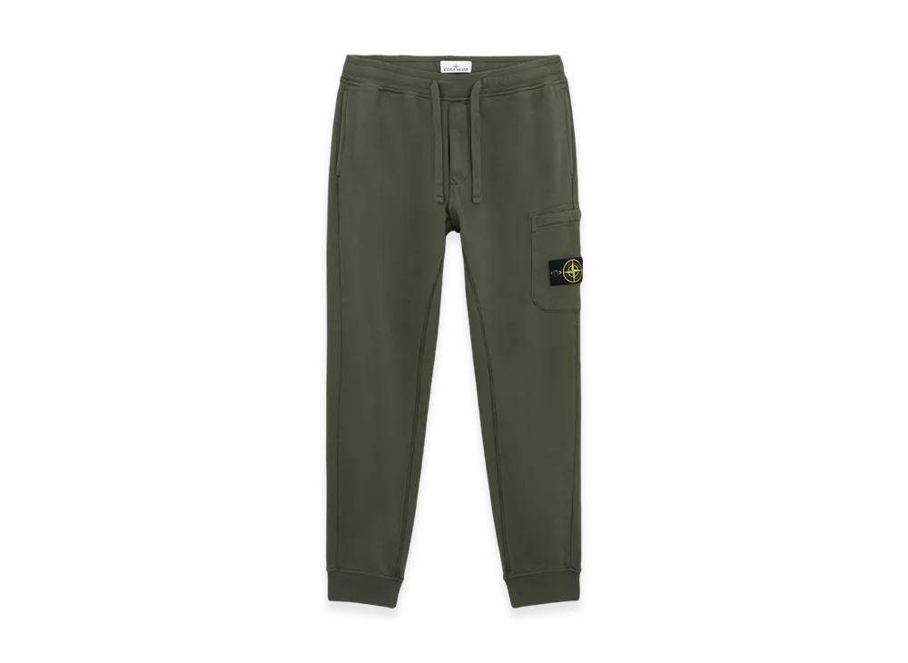 Stone Island 64551 Cotton Fleece Slim Fit Cargo Jogging Pants - 24FW "Musk Green"