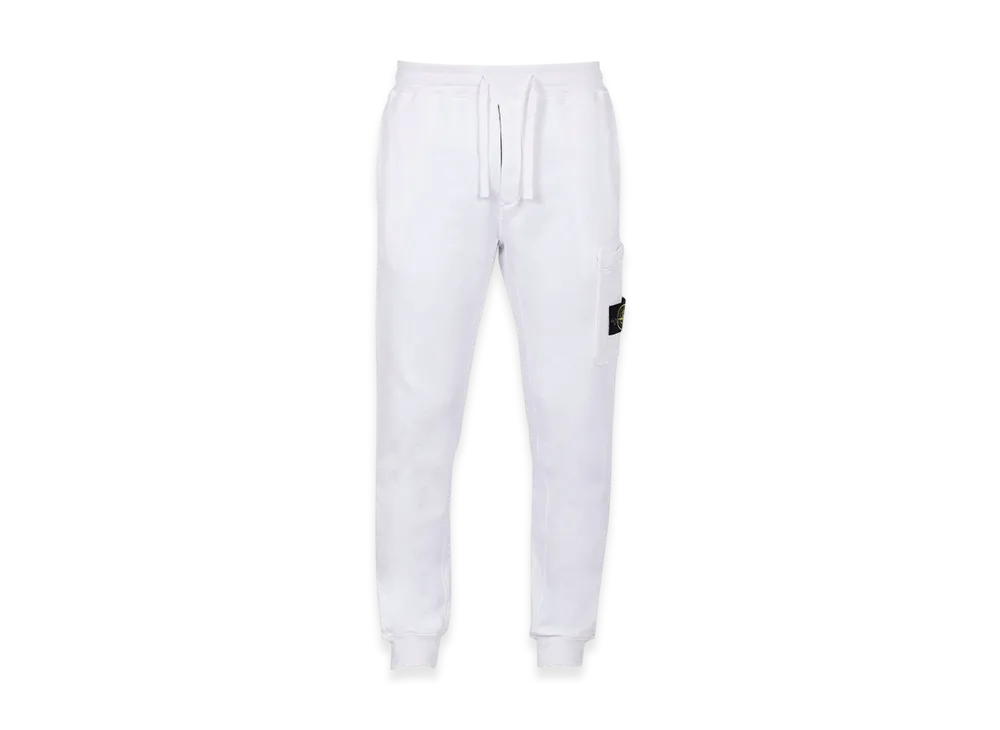 Stone Island 64551 Cotton Fleece Cargo Pants - 21SS "White"