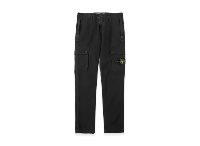 Stone Island Cargo Pants 303L1 Stretch Broken Twill Organic Cotton Old Effect "Black"