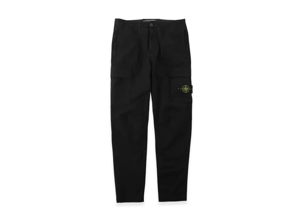 Stone Island Cargo Pants 3100304 Supima Cotton Twill Stretch-TC "Black"
