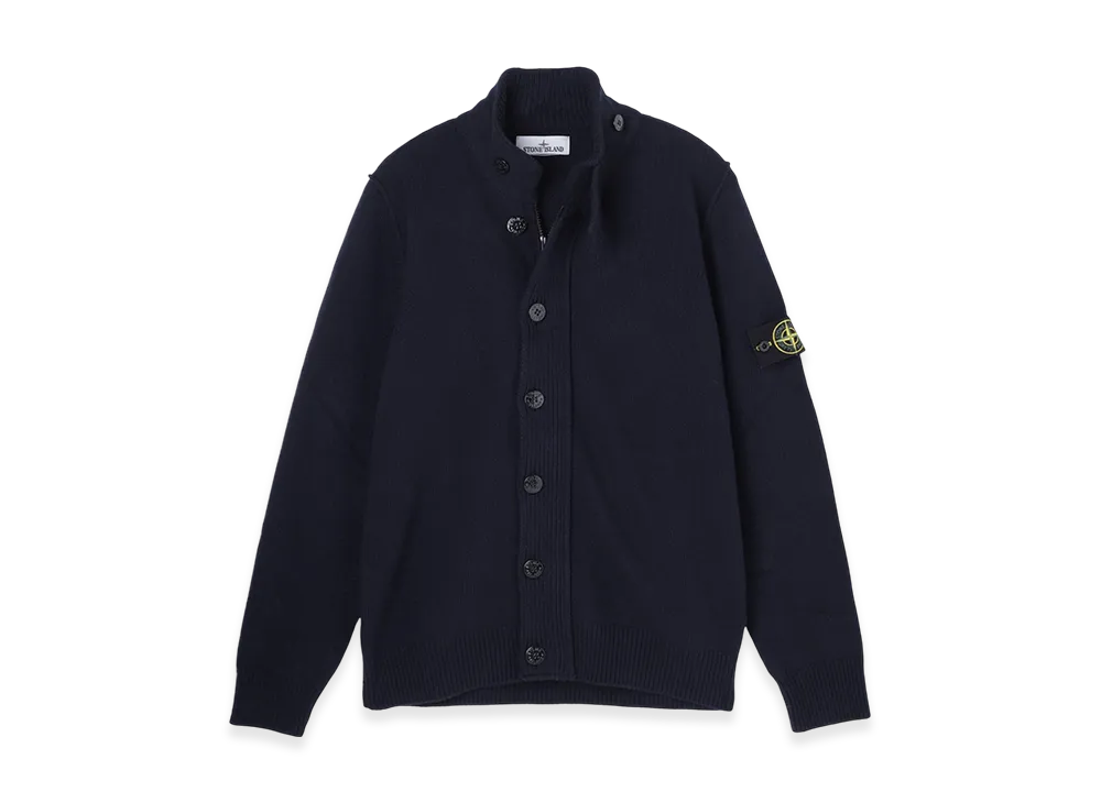Stone Island Cardigan 547A3 Lambswool "Navyblue"