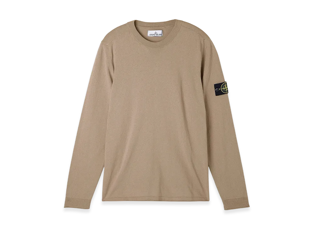 Stone Island Crewneck Knit 5100062 Light Raw Hand Organic Cotton "Biscuit"