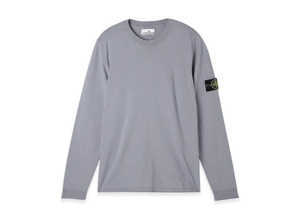 国内発送 Stone  5100062 オーガニックコットンニット Stone Island Crewneck Knit 5100062 Light Raw Hand Organic