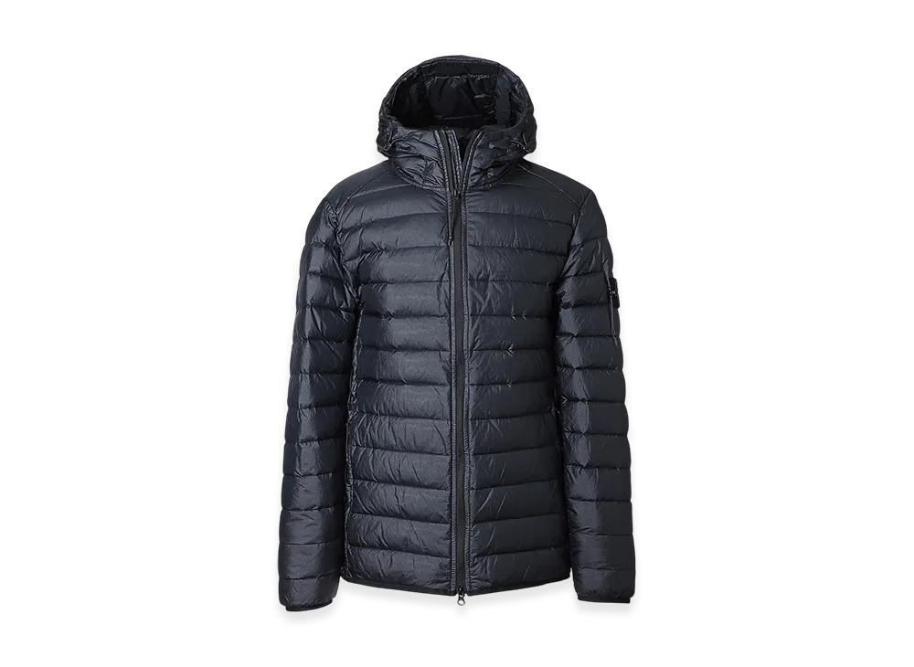 Stone Island Down Jacket 40124 Loom Woven Chambers Nylon Down "Black"